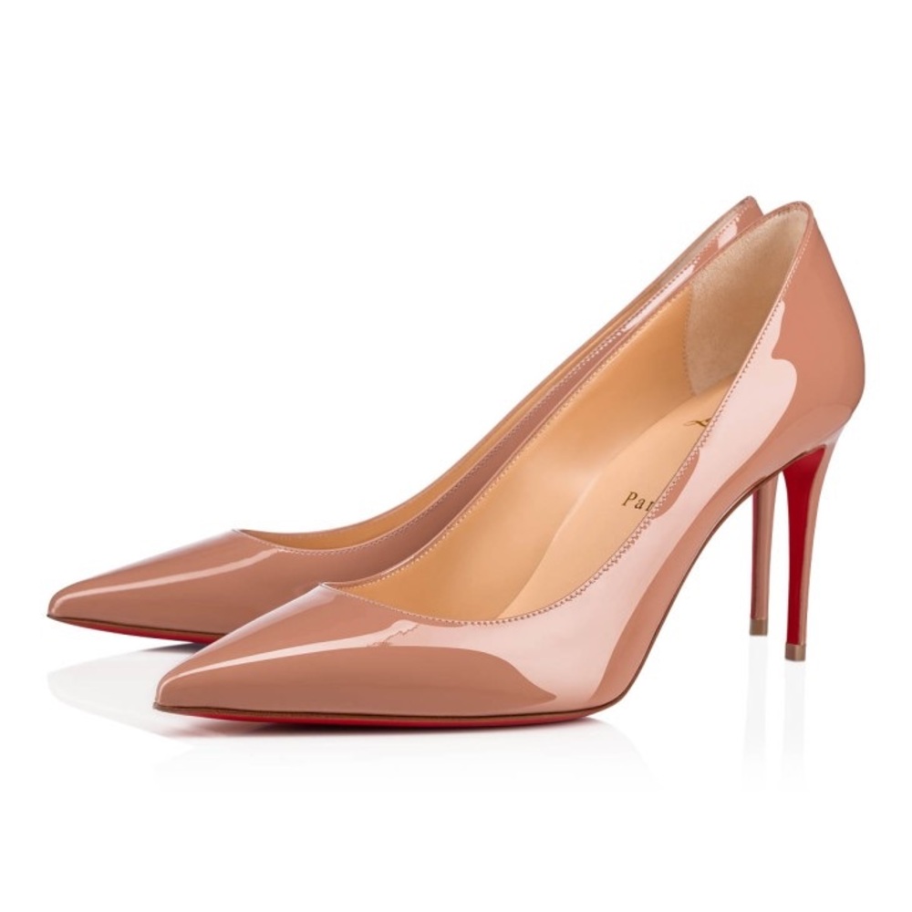 Christian Louboutin Kate heels in patent beige